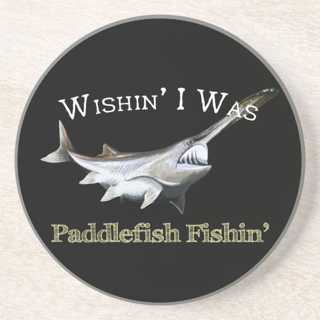 Wishin zu Paddlefish Fishin Getränkeuntersetzer (Vorne)