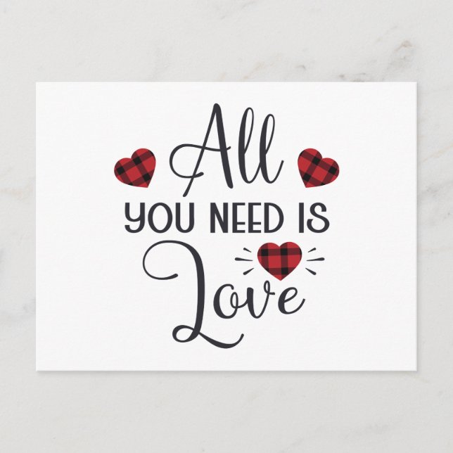 Wishing Happy Valentines Day Postkarte (Vorderseite)