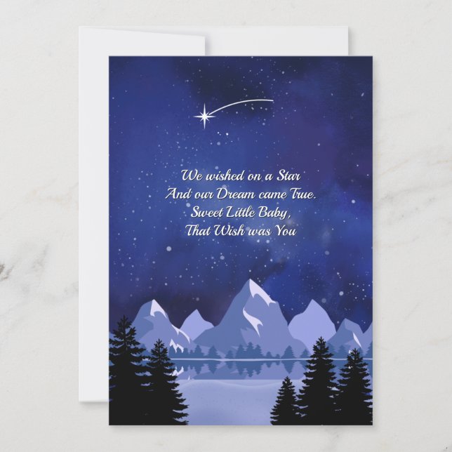 Wishing Star Night Sky Baby Shower Invitation (Vorderseite)