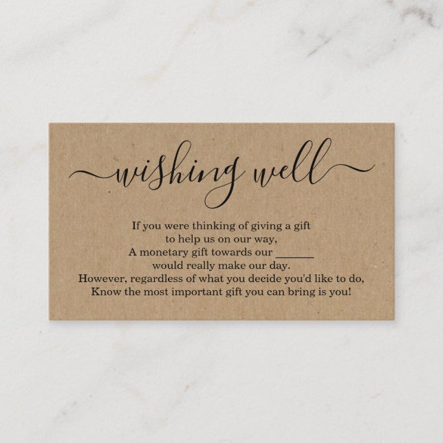 Wishing Well for Faire-part de mariage - Rustique (Devant)