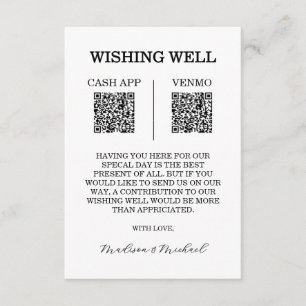 Wishing Well Hochzeit QR-Code Beilagekarte Begleitkarte