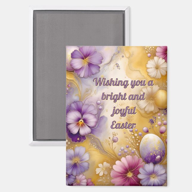 ~ WISHING YOU A BRIGHT AND JOYFUL EASTER ~  Magnet (Vorderseite/Rückseite)