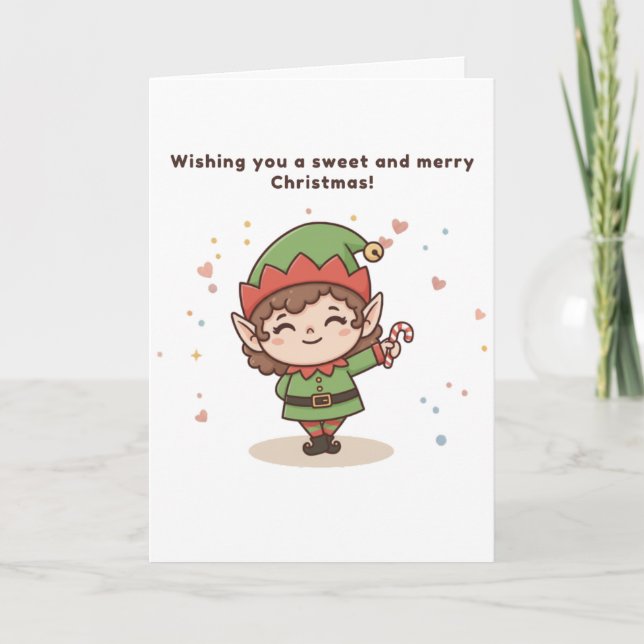Wishing You a Sweet and Merry Christmas Karte (Vorderseite)