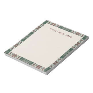 Wishlist Note Pad - Classic Christmas Plaid Notizblock
