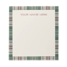 Wishlist Note Pad - Classic Christmas Plaid Notizblock