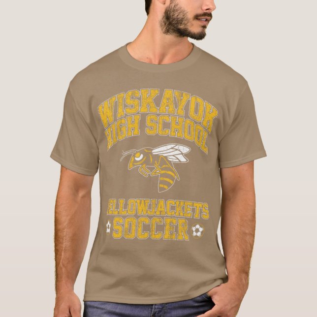 Wiskayok High School Yellowjackets Soccer Yellowja T-Shirt (Vorderseite)