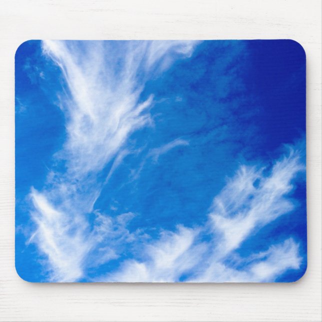 Wispy Clouds - Blau Mousepad (Vorne)