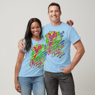 Wispy Clouds - Blau T-Shirt