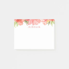 Wispy Floral Personalisiert Notes Post-it Klebezettel