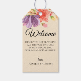 Wispy Floral Wedding Welcome Bag Geschenkanhänger
