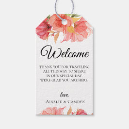 Wispy Floral Wedding Welcome Bag Geschenkanhänger