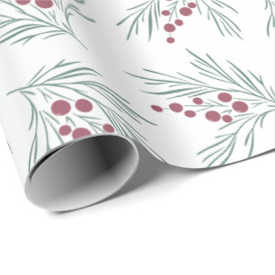 Wispy Urlaubssrig von Blätter & Beeren Geschenkpapier