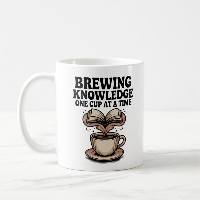 Wissen Ein Cup zu einer Zeit Lehrer Kaffee brauen Kaffeetasse (Links)