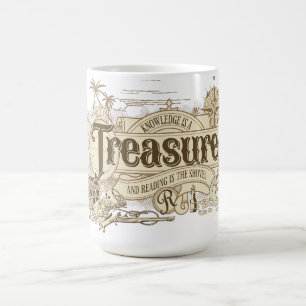 Wissen ist ein Schatz, Leser Geschenk, Lehrer Kaffeetasse