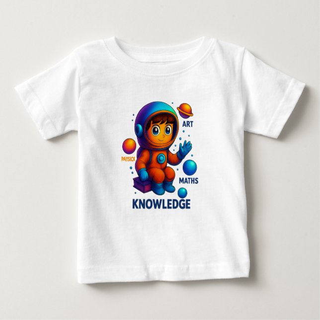 Wissen ist mein Universum - Weltraum lernen Erkund Baby T-shirt (Vorderseite)