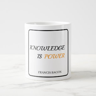 Wissen ist Power-Bacon-minimal Jumbo-Tasse