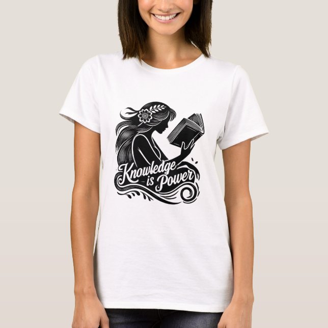 Wissen ist Power - Frauen stärken T-Shirt (Vorderseite)