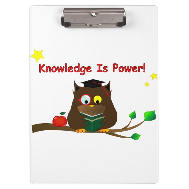 Wissen ist Power! Klemmbrett (Vorderseite)