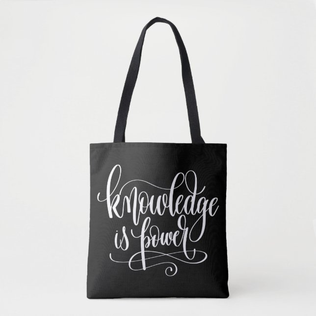 Wissen ist Power Tasche (Vorderseite)