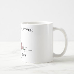 Wissen ist Power tut Statistiken (Notfall-Spaß) Kaffeetasse