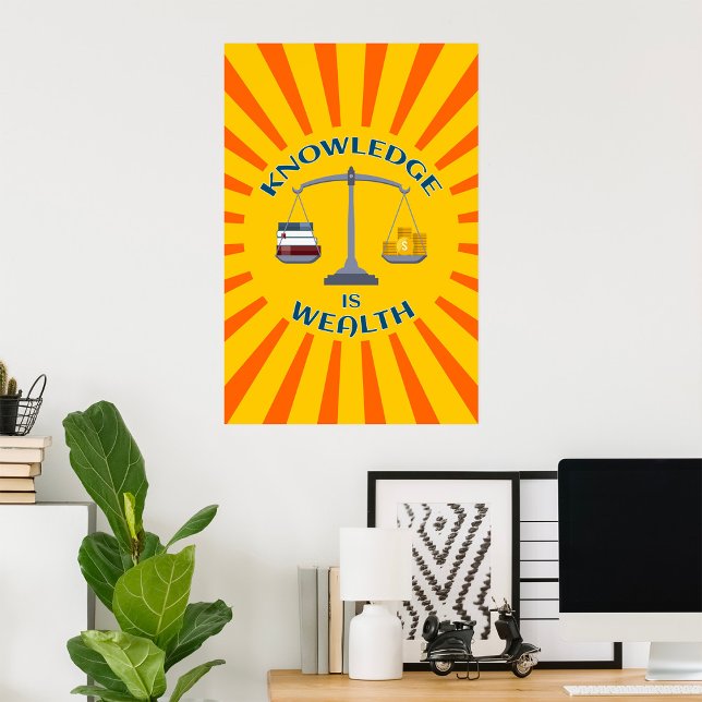 Wissen ist Sprichwort-Poster für Vermögenswissensc Poster (Von Creator hochgeladen)