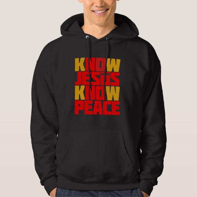 WISSEN JESUS KENNEN FRIEDEN HOODIE (Vorderseite)