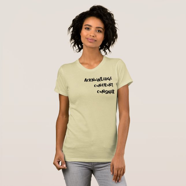 Wissen, konfrontieren, T - Shirt erobern (Vorne ganz)