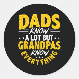 Wissen Sie eine Menge Grandpas wissen alles Runder Aufkleber