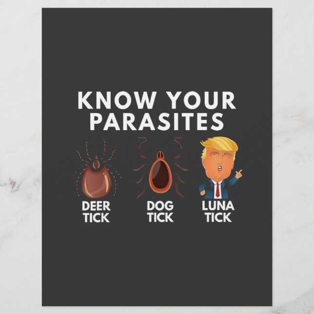 Wissen Sie, Sie sind Parasiten gegen Trump Spaß Po Flyer (Vorne)