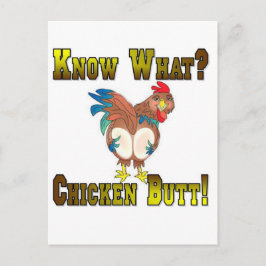 Wissen Sie, was? Huhn-Hintern! Postkarte