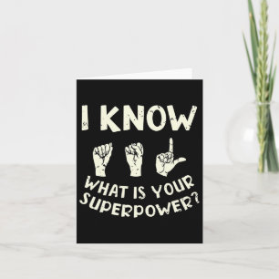 Wissen Sie, was Ihr Superpower Awareness-Zeichen i Karte