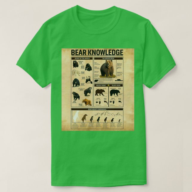 Wissen über Bären und Sonnenbären 2 T-Shirt (Design vorne)