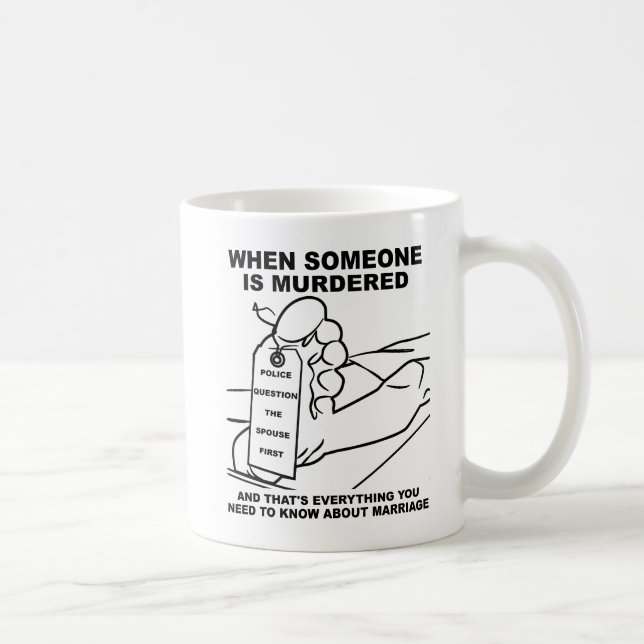 Wissen über die Ehe Funny Mug Kaffeetasse (Rechts)