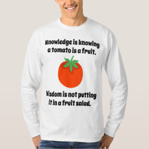 Wissen weiß, dass eine Tomate ein fruchtiger, sonn T-Shirt