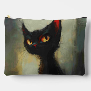 Wissende Schwarze Ninja-Katze Zubehörtasche