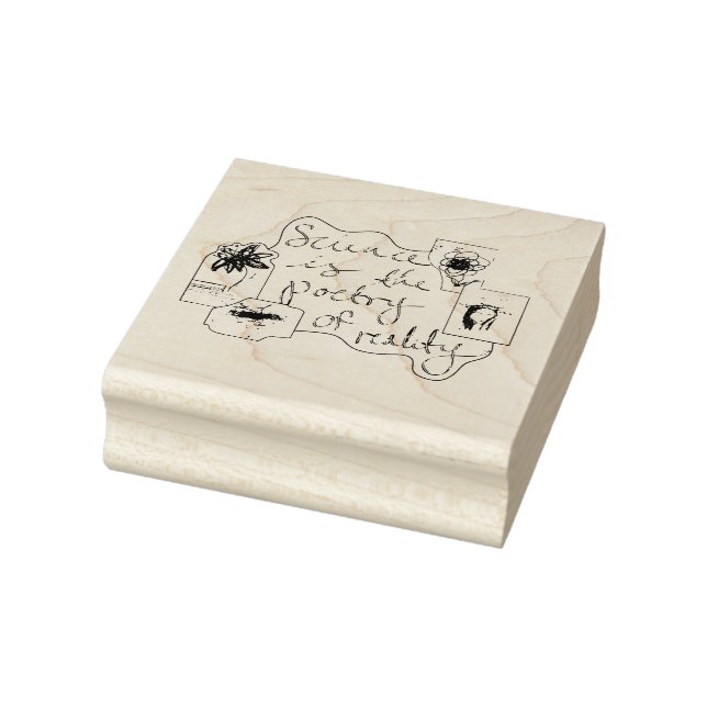 Wissenschaft als Poesie zitiert mit Illustrationen Gummistempel (Stempel)