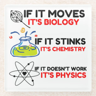 Wissenschaft BIOLOGIE CHEMIE PHYSIK Glasuntersetzer