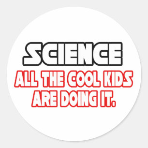 Wissenschaft... Coole Kinder Runder Aufkleber