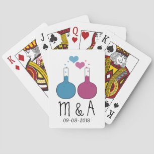 Wissenschaft der Liebe beim Hochzeitsspielen Spielkarten