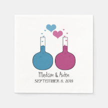 Wissenschaft der Liebe Hochzeitspapier Napkins