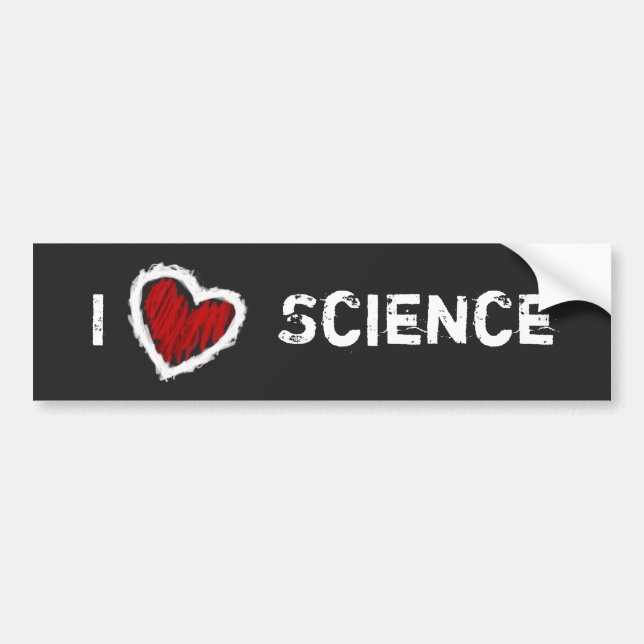 Wissenschaft der Liebe I! (Schmutz auf Schwarzem) Autoaufkleber (Vorne)