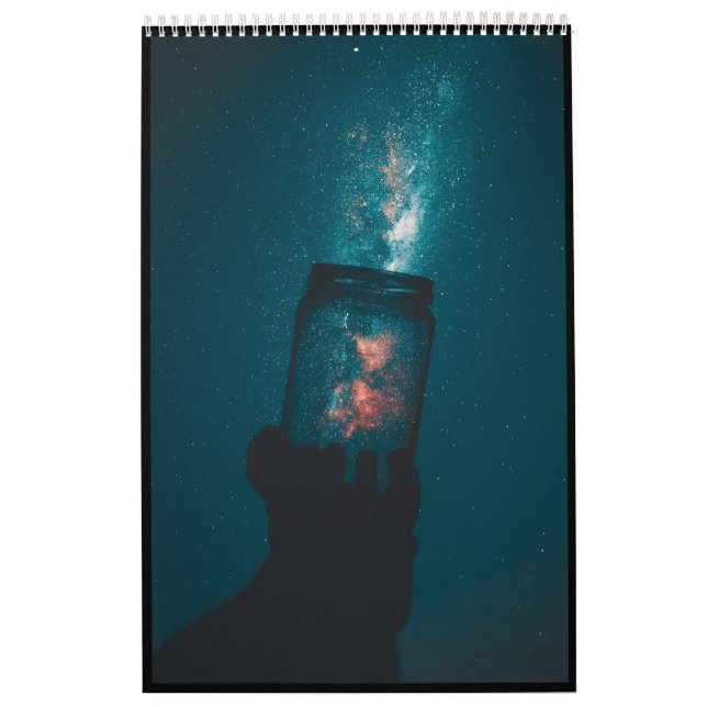 Wissenschaft des Kosmos in einem Jar-Kalender Kalender (Titelbild)