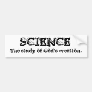 Wissenschaft - die Schaffung des Gottes Autoaufkleber