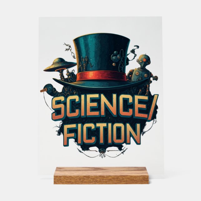 Wissenschaft/Fiktion Plaque Acrylschild (Vorderseite)