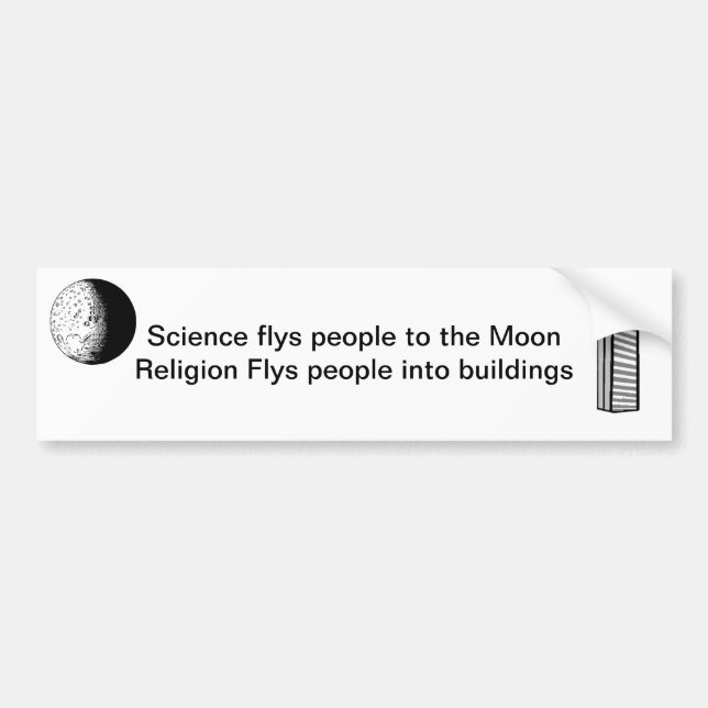 Wissenschaft flys Leute zum Mond Autoaufkleber (Vorne)