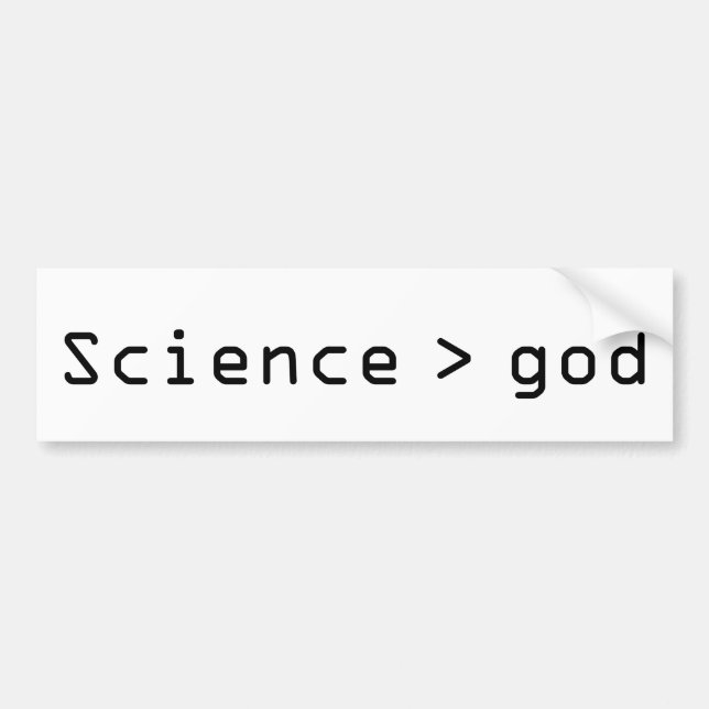 Wissenschaft > Gott-Autoaufkleber Autoaufkleber (Vorne)