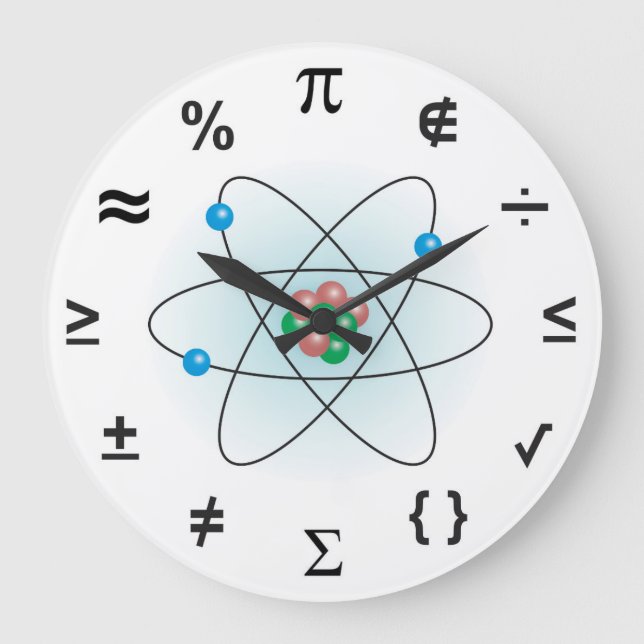 Wissenschaft Große Wanduhr (Vorderseite)