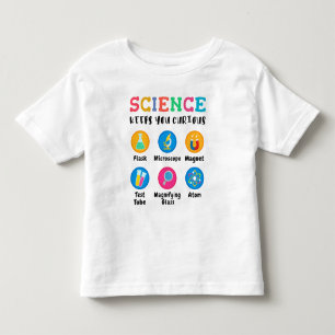 Wissenschaft hält dich neugierig kleinkind t-shirt