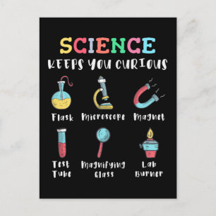 Wissenschaft hält dich neugierig postkarte