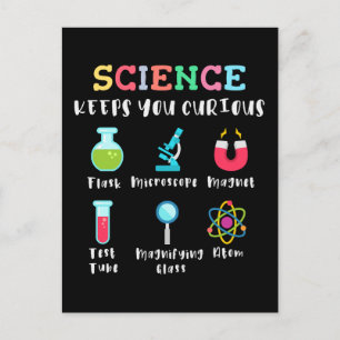 Wissenschaft hält dich neugierig postkarte